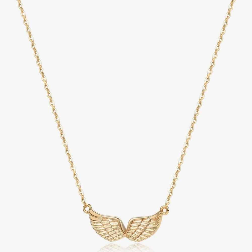 NEW 18K Gold Plated Angel Wings Pendant Necklace